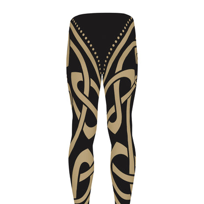 Scandinavian Viking Dragon Print Men's leggings