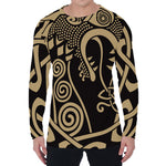 Scandinavian Viking Dragon Print Men's Long Sleeve T-Shirt