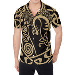 Scandinavian Viking Dragon Print Men's Shirt