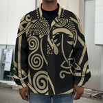 Scandinavian Viking Dragon Print Men's Shirt Jacket
