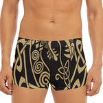 Scandinavian Viking Dragon Print Men's Short Boxer Briefs