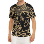 Scandinavian Viking Dragon Print Men's Short Sleeve Rash Guard