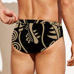 Scandinavian Viking Dragon Print Men's Swim Briefs