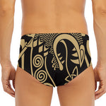 Scandinavian Viking Dragon Print Men's Triangle Swim Briefs