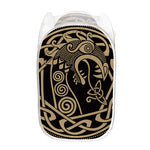 Scandinavian Viking Dragon Print Mesh Laundry Hamper