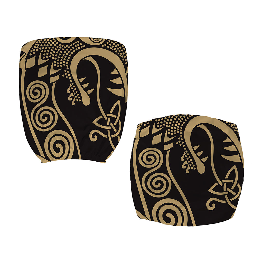 Scandinavian Viking Dragon Print Office Chair Cover