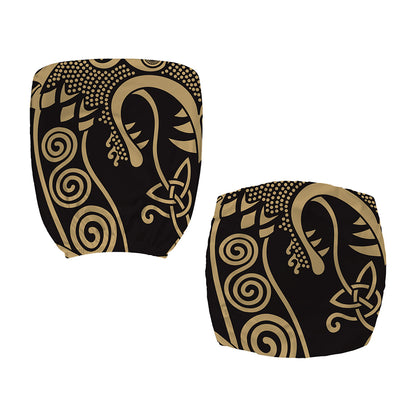 Scandinavian Viking Dragon Print Office Chair Cover