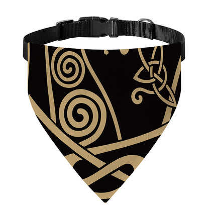 Scandinavian Viking Dragon Print Over The Collar Dog Bandana