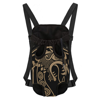 Scandinavian Viking Dragon Print Pet Carrier Backpack