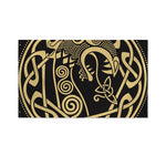Scandinavian Viking Dragon Print Polyester Flag