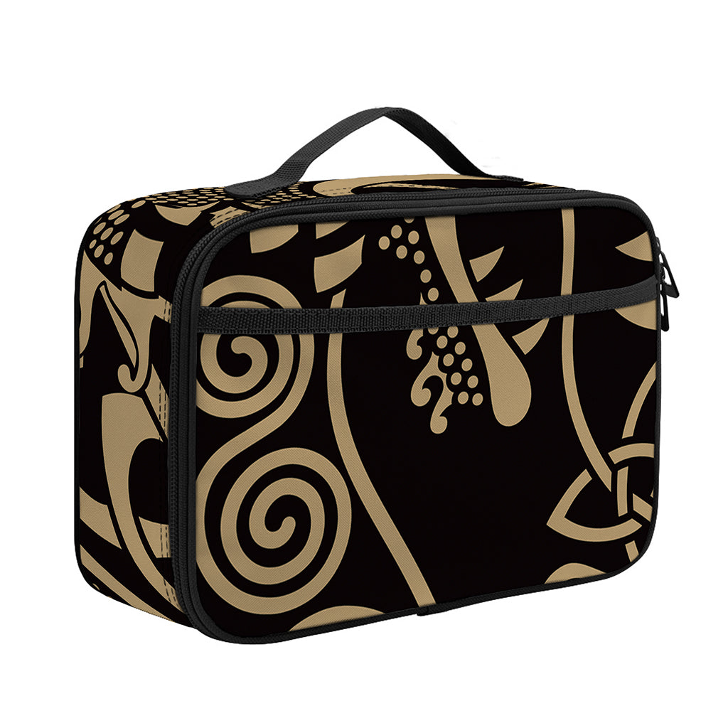 Scandinavian Viking Dragon Print Portable Lunch Bag