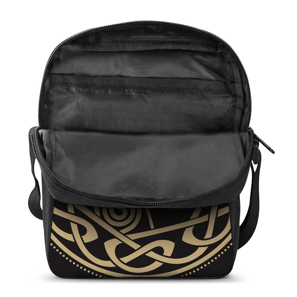 Scandinavian Viking Dragon Print Rectangular Crossbody Bag