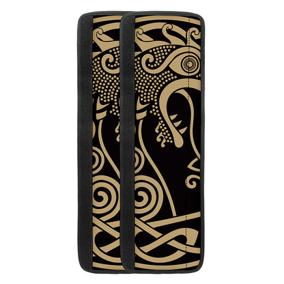 Scandinavian Viking Dragon Print Refrigerator Handle Covers