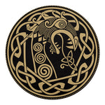 Scandinavian Viking Dragon Print Round Blanket
