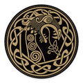 Scandinavian Viking Dragon Print Round Floor Mat