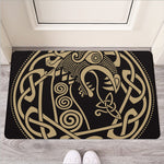 Scandinavian Viking Dragon Print Rubber Doormat