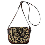 Scandinavian Viking Dragon Print Saddle Bag