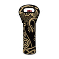 Scandinavian Viking Dragon Print Single Neoprene Wine Tote