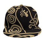 Scandinavian Viking Dragon Print Snapback Cap