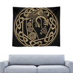 Scandinavian Viking Dragon Print Tapestry