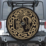 Scandinavian Viking Dragon Print Tire Cover With Camera Hole