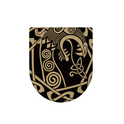 Scandinavian Viking Dragon Print Toilet Lid Cover
