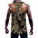 Scandinavian Viking Dragon Print Training Tank Top