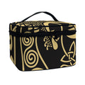 Scandinavian Viking Dragon Print Travel Makeup Bag