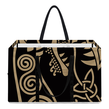 Scandinavian Viking Dragon Print Utility Tote Bag
