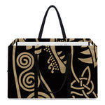 Scandinavian Viking Dragon Print Utility Tote Bag