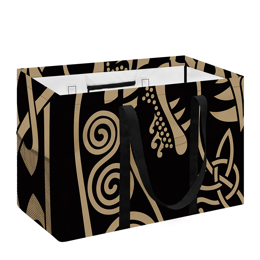 Scandinavian Viking Dragon Print Utility Tote Bag