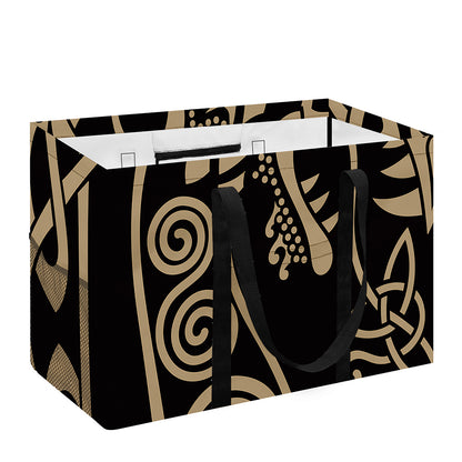 Scandinavian Viking Dragon Print Utility Tote Bag