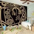 Scandinavian Viking Dragon Print Wall Sticker