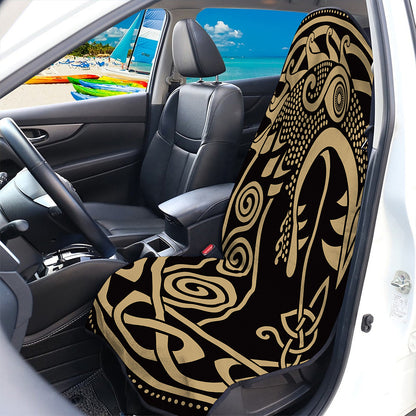 Scandinavian Viking Dragon Print Waterproof Car Seat Cover
