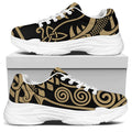 Scandinavian Viking Dragon Print White Chunky Shoes