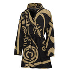 Scandinavian Viking Dragon Print Women's Bathrobe