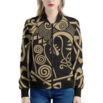 Scandinavian Viking Dragon Print Women's Bomber Jacket