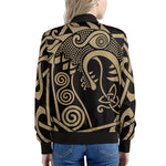 Scandinavian Viking Dragon Print Women's Bomber Jacket