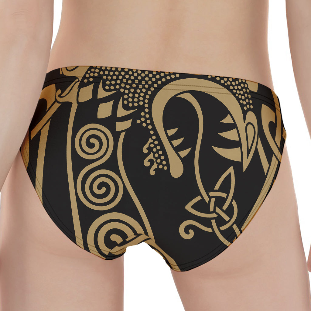 Scandinavian Viking Dragon Print Women's Panties