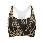 Scandinavian Viking Dragon Print Women's Sports Bra