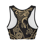 Scandinavian Viking Dragon Print Women's Sports Bra