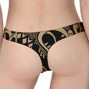 Scandinavian Viking Dragon Print Women's Thong