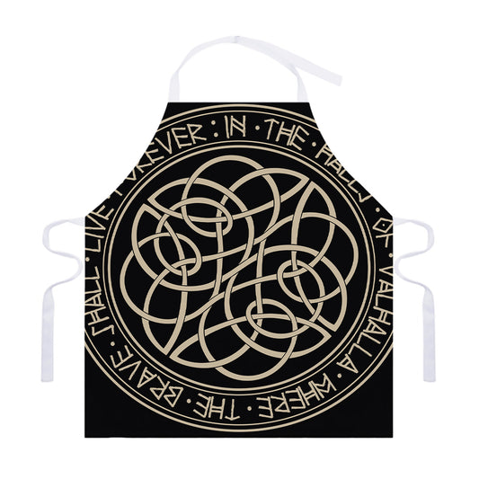 Scandinavian Viking Symbol Print Adjustable Apron