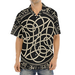 Scandinavian Viking Symbol Print Aloha Shirt