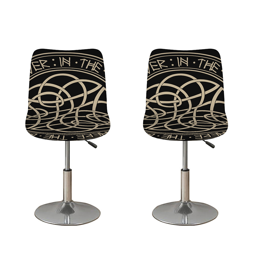 Scandinavian Viking Symbol Print Bar Stool Covers