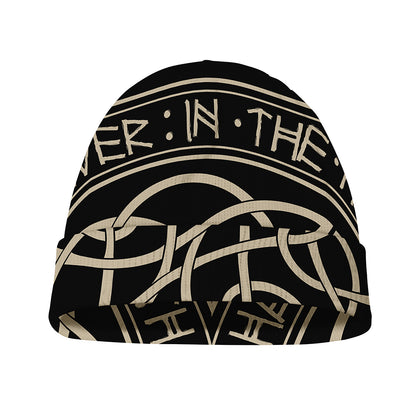 Scandinavian Viking Symbol Print Beanie