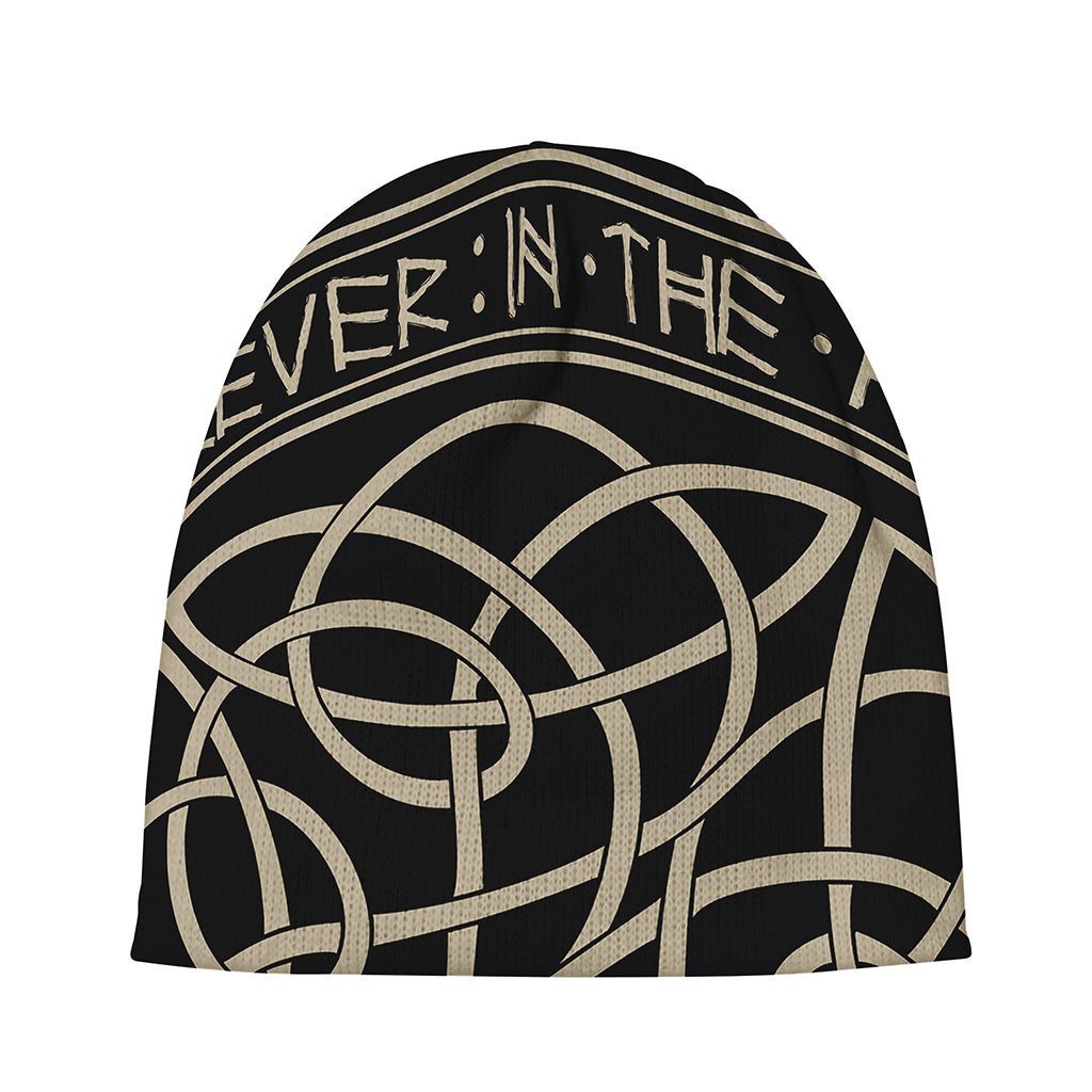 Scandinavian Viking Symbol Print Beanie