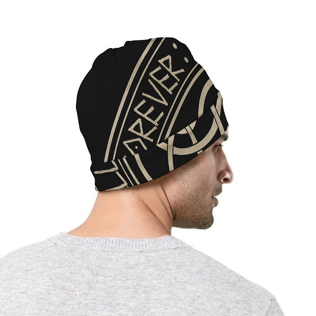 Scandinavian Viking Symbol Print Beanie