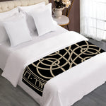 Scandinavian Viking Symbol Print Bed Runner