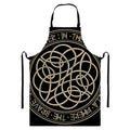 Scandinavian Viking Symbol Print Bib Apron With Pocket